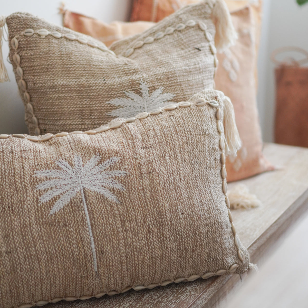 Sahara Palm Tree Cushions SUMMER SAGE